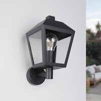 Lantlig utomhusvägglampa Dax - svart