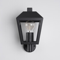 Lantlig utomhusvägglampa Dax - svart