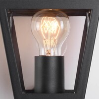 Lantlig utomhusvägglampa Dax - svart