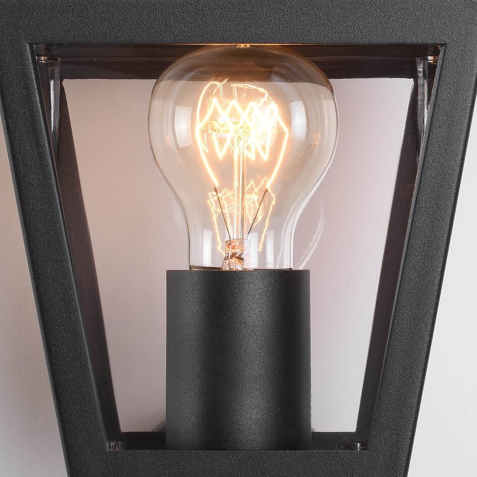 Lantlig utomhusvägglampa Dax - svart