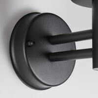 Lantlig utomhusvägglampa Lore med sensor - svart