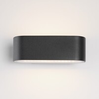 Modern utomhusvägglampa Tino - svart med integrerad LED