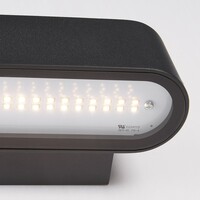 Modern utomhusvägglampa Tino - svart med integrerad LED
