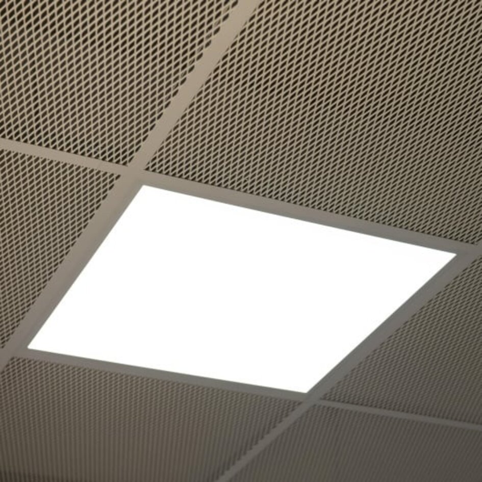 Set med 4 dimbara LED-paneler, 60x60cm, UGR<19, 30W, 4000K - 125lm/W