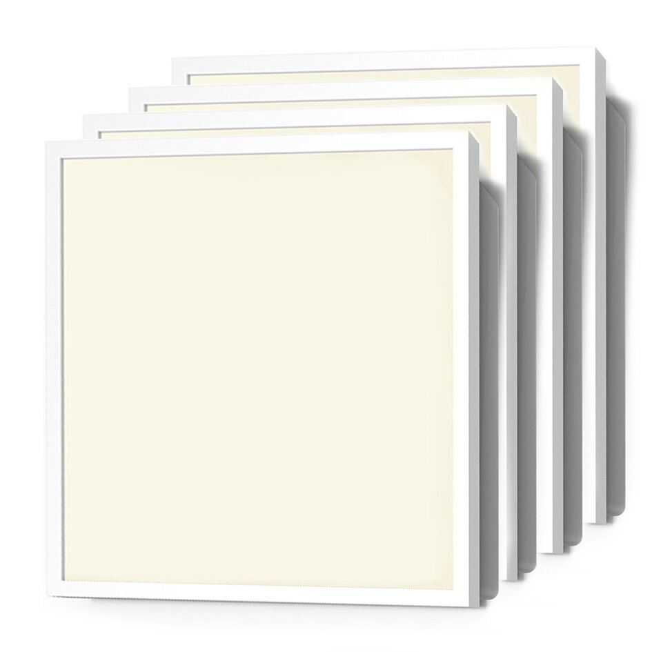 Set med 4 dimbara LED-paneler, 60x60cm, UGR<19, 30W, 3000K - 114lm/W