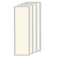Set med 4 LED-paneler, 30x120cm, UGR<19, 30W, 3000K - 114lm/W