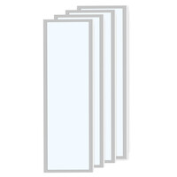 Set med 4 LED-paneler 30x120cm, 30W, 6500K - 120lm/W