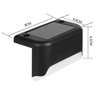 Multifunktionell solcellsdriven utomhuslampa i svart Cortez - Set om 8