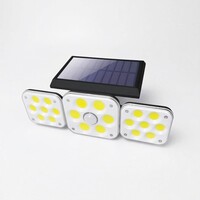 Justerbar solcellsvägglampa för utomhusbruk med sensor - Wolf