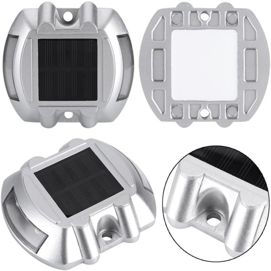 Solcellsdriven markspotlight Parker i silver - set med två
