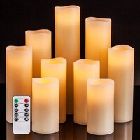 Dekorativa batteridrivna ljus Blaze - Set om 9