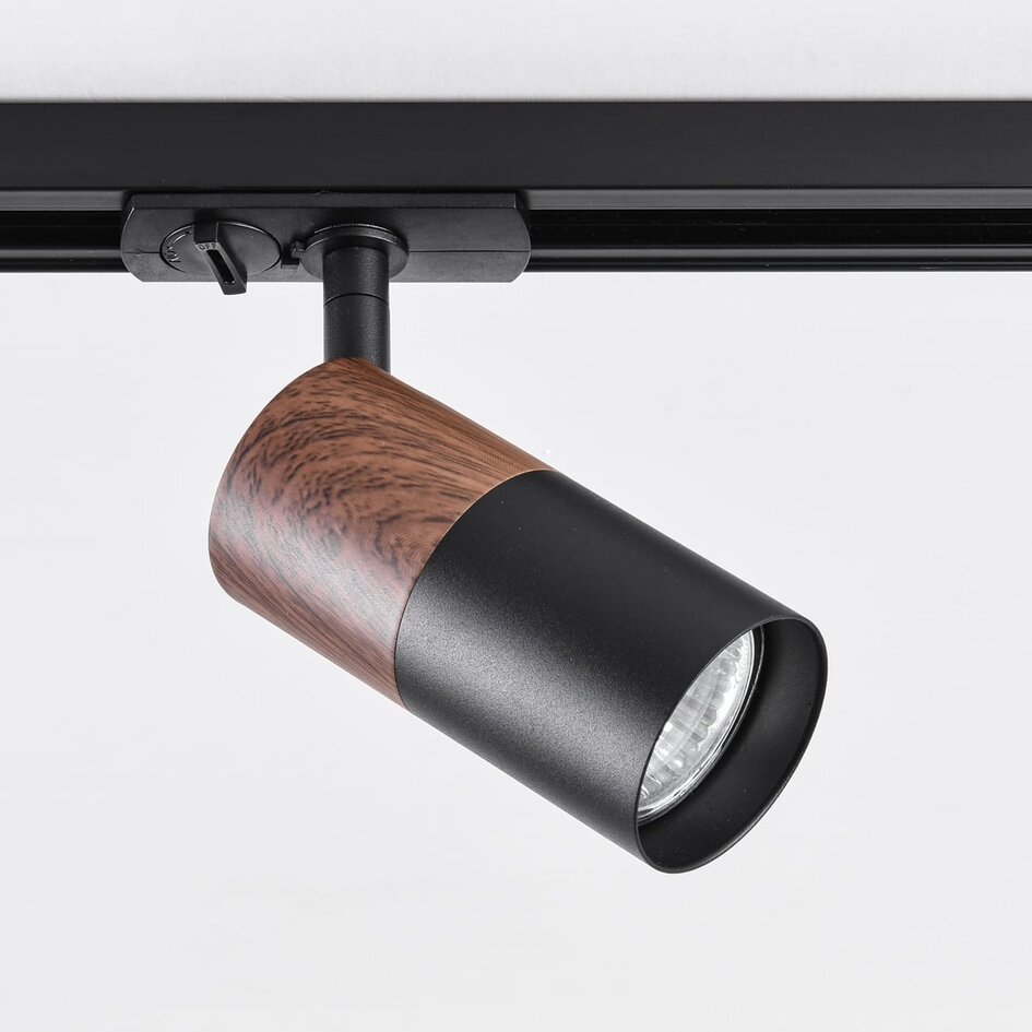 Set med 1-fas skensystem på 1,5 meter och Linn-spotlights, svart
