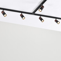 Set med 1-fas skensystem på 1,5 meter och Linn-spotlights, svart