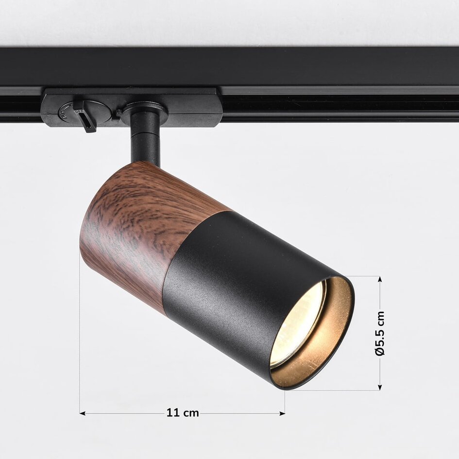Set med 1-fas skensystem på 1,5 meter och Linn-spotlights, svart