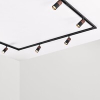 Set med 1-fas skensystem på 3 meter och Linn-spotlights, svart