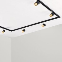 Set med 1-fas skensystem på 3 meter och Lexi-spotlights, svart
