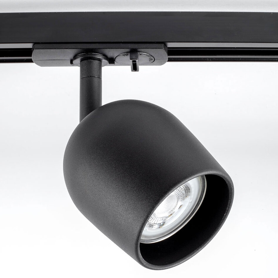 Set med 1-fas skensystem på 3 meter och Day-spotlights, svart