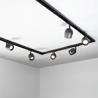 Set med 1-fas skensystem på 1,5 meter och Day-spotlights, svart