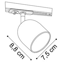 Set med 1-fas skensystem på 1,5 meter och Day-spotlights, svart