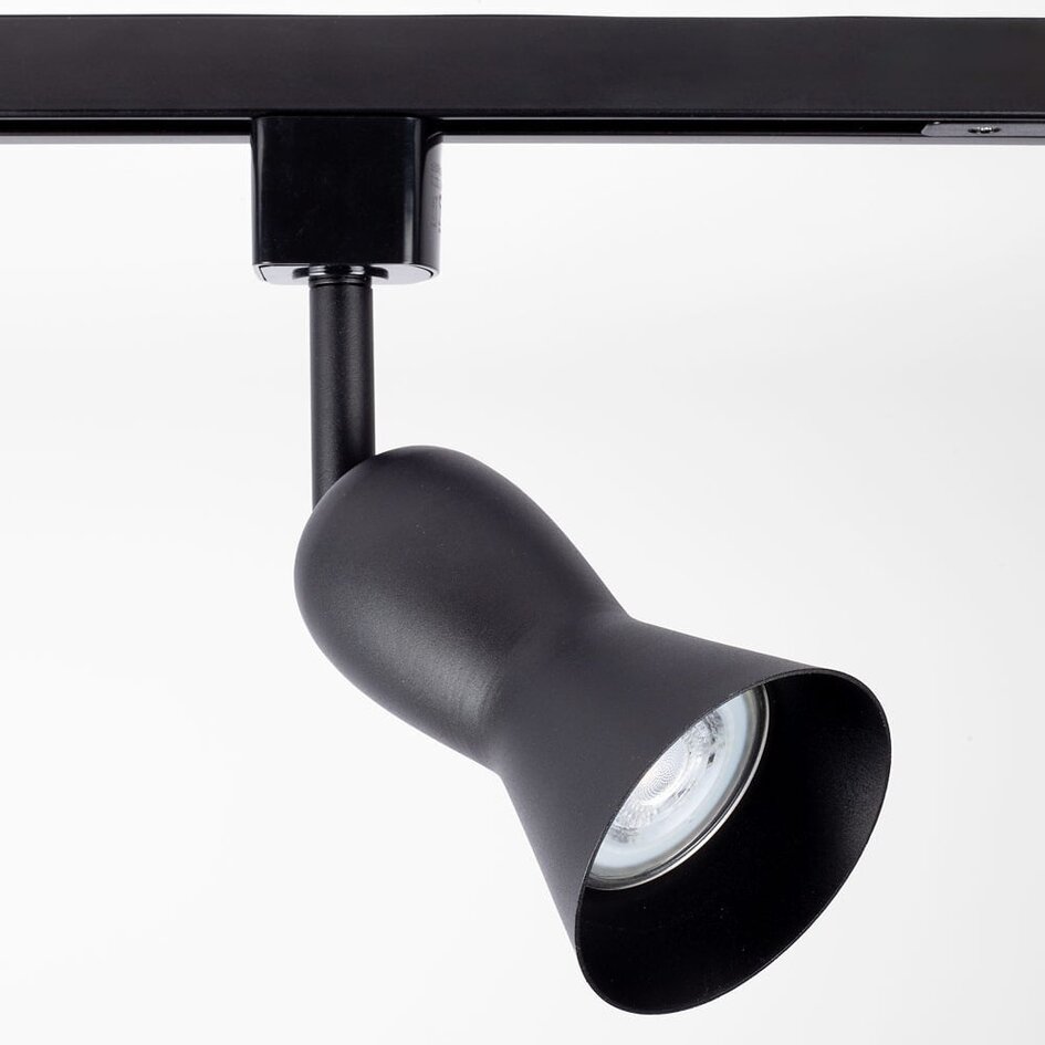 Set med 1-fas skensystem på 3 meter och Elle-spotlights, svart