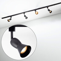 Set med 1-fas skensystem på 1,5 meter och Elle-spotlights, svart