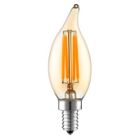 E14 dimbar LED filament ljuslampa med bärnstensfärgat glas | 5.5W 2200K