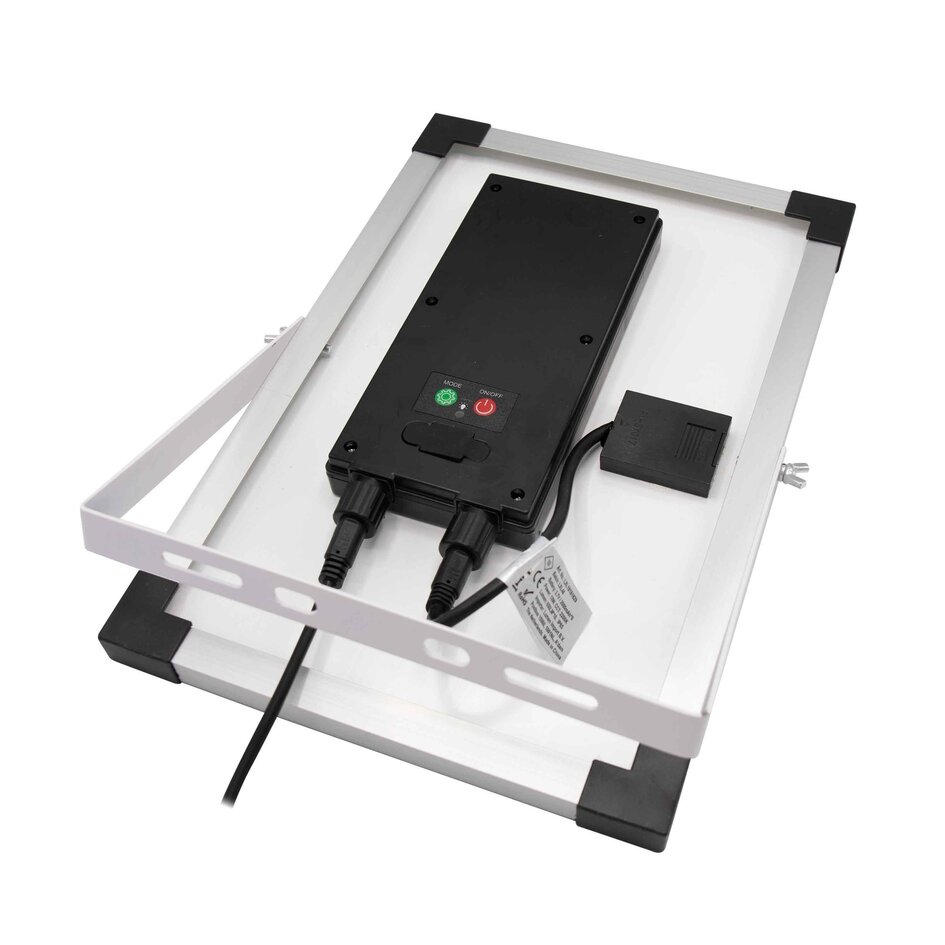 Solcellsdriven ljusslinga 10 meter med 20 lampor med dubbelt filament, 10W solpanel