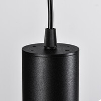 Cylinderformad pendellampa Luke 1-fas, svart med matt diffusor