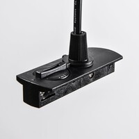 Cylinderformad pendellampa Luke 1-fas, svart med matt diffusor