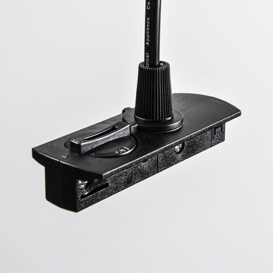 Cylinderformad pendellampa Luke 1-fas, svart med matt diffusor