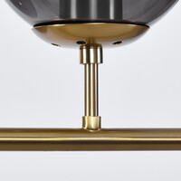 Design taklampa Sette med glaskulor av rökglas