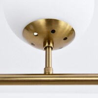 Design taklampa Hepta med mjölkglasglober