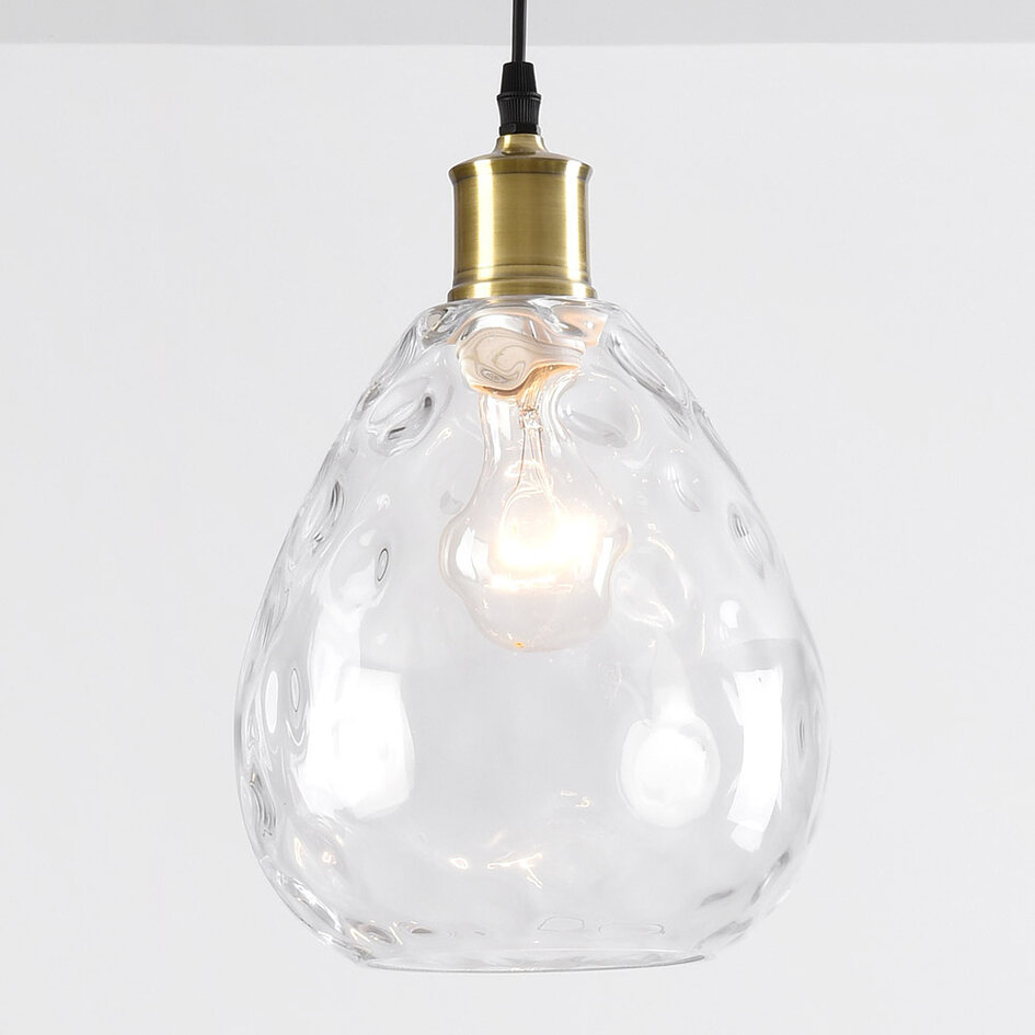 Designad pendellampa Verona med tre lampor - klart glas