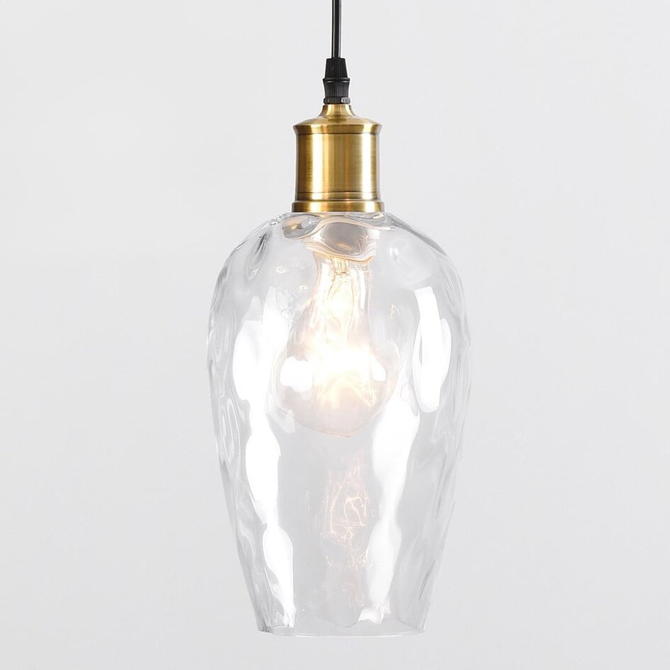 Designad pendellampa Verona med tre lampor - klart glas