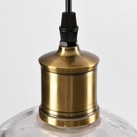 Designad pendellampa Verona med tre lampor - klart glas