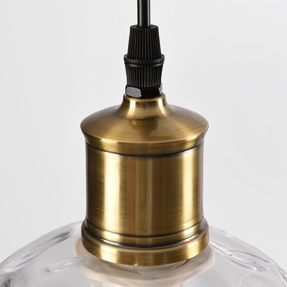 Designad pendellampa Verona med tre lampor - klart glas