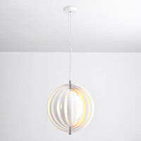 Design taklampa i vitt järn, 1-ljus - Luana