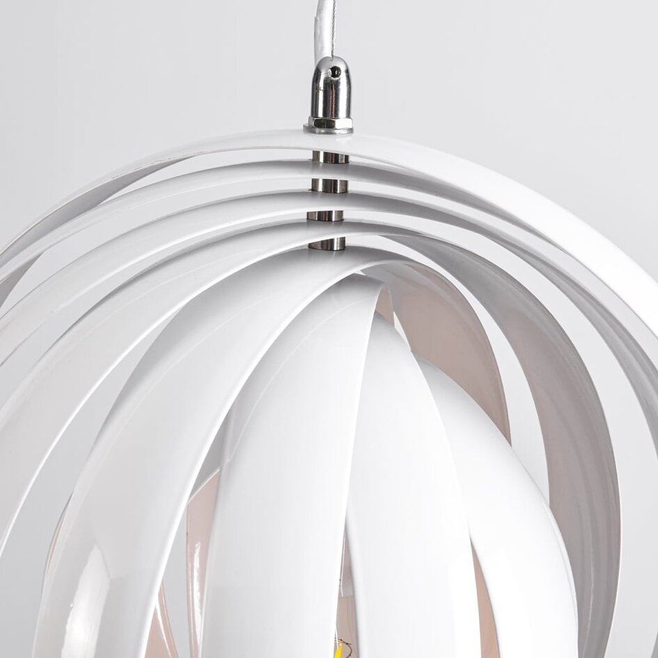 Design taklampa i vitt järn, 1-ljus - Luana