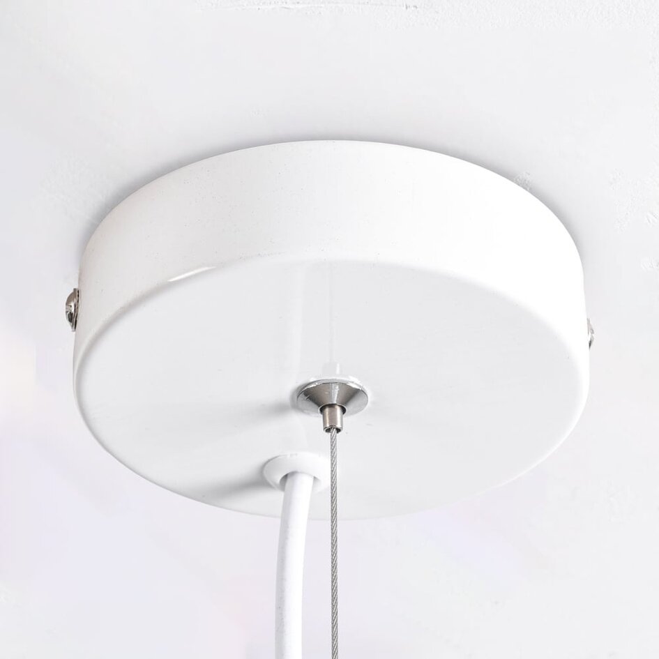 Design taklampa i vitt järn, 1-ljus - Luana