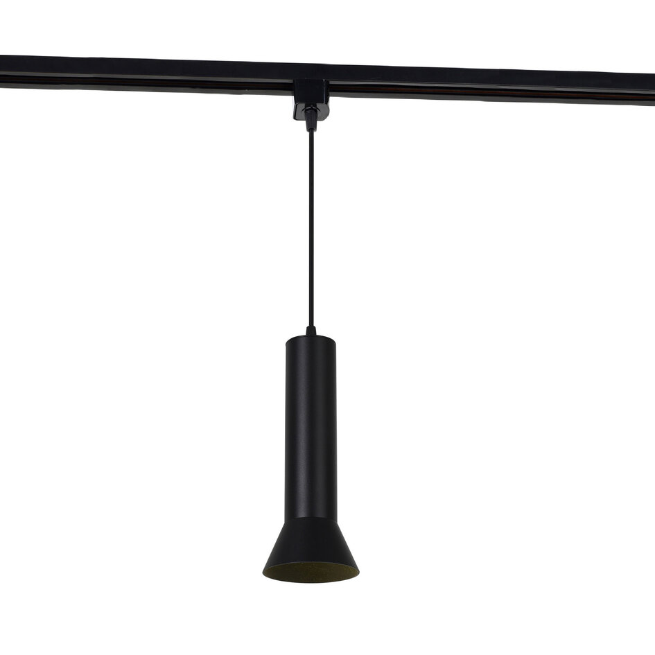 Cylinderformad pendellampa Lenn 1-fas, svart