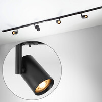 Set med 1-fas skensystem på 1,5 meter och Blake-spotlights, svart