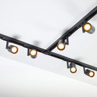 Set med 1-fas skensystem på 1,5 meter och Blake-spotlights, svart