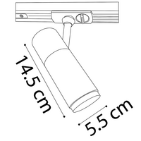 Set med 1-fas skensystem på 1,5 meter och Liam-spotlights, svart