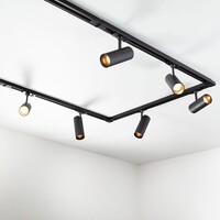 Set med 1-fas skensystem på 3 meter och Liam-spotlights, svart