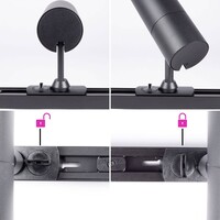 Set med 1-fas skensystem på 3 meter och Liam-spotlights, svart