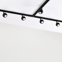 Set med 1-fas skensystem på 1,5 meter och Dex-spotlights, svart