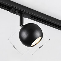 Set med 1-fas skensystem på 1,5 meter och Dex-spotlights, svart