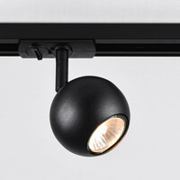 Set med 1-fas skensystem på 3 meter och Dex-spotlights, svart
