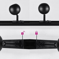 Design skensystem på 3 meter 1-fas med Dex spotlights - takskena