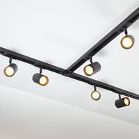 Set med 1-fas skensystem på 1,5 meter och Jamie-spotlights, svart